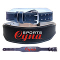 CynaSports Suede Leather Weight Lifting Belt 4" Heavy Duty Adjustable Back Support- Fitness-Gym-Weight Lifting-For Men & Women (Black) Large