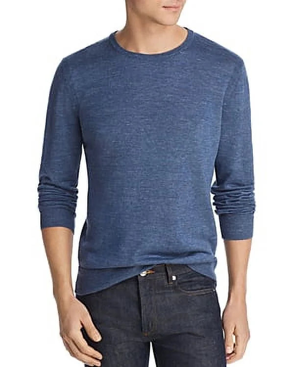 Bloomingdale's MEDIUM BLUE Melange Crewneck Sweater, US Small