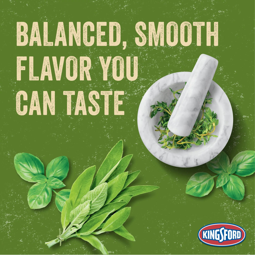 Kingsford Signature Flavors Oak Charcoal Briquettes with Basil, Sage, and Thyme, 8 lb