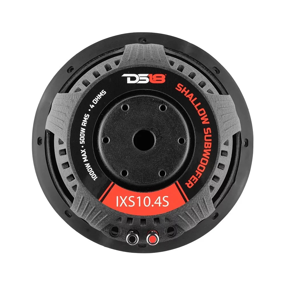 DS18 10" 1000 Watts Single 4 OHM Shallow Subwoofer Pro Car Audio IXS10.4S