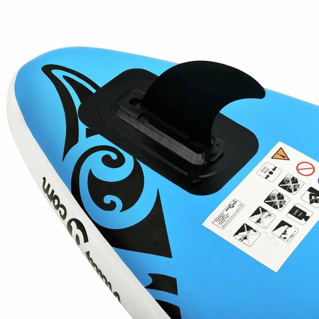InfLatitudeable Paddleboard Set 120.1"x29.9"x5.9" Blue