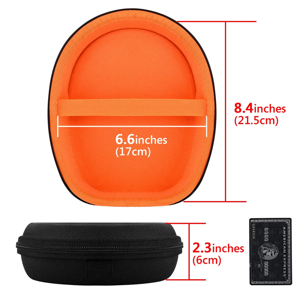 Geekria Shield Headphones Case Compatible with Jabra Evolve 65, 65UC, 40, 40 UC, 20 UC Case, Replacement Hard Shell Travel Carrying Bag (Black)