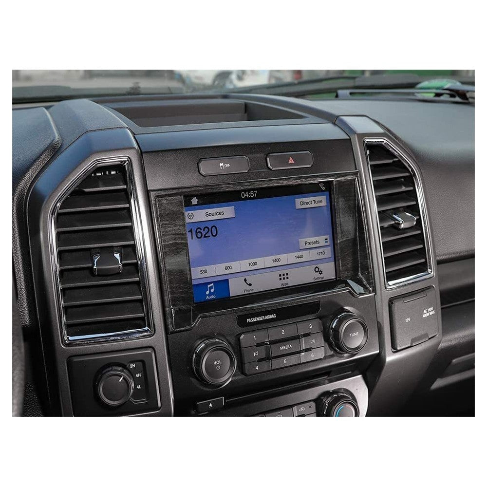 Teledu Interior Center Console Trim Cover Kit F150 15+ Black Wood Accessories