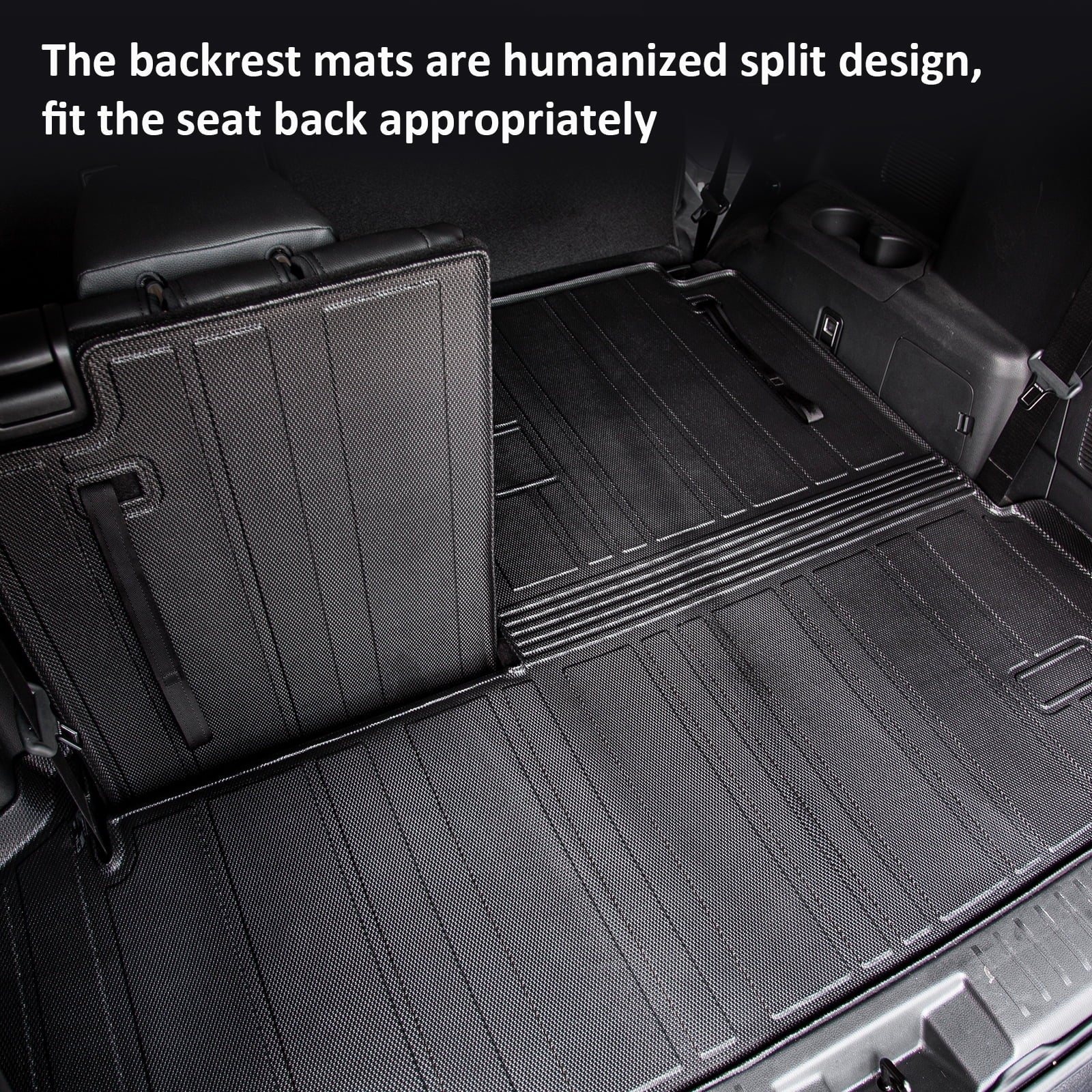 Fit 2020-2024 Toyota Highlander Trunk Mat with Backrest Mats Car Cargo Liner Highlander Accessories