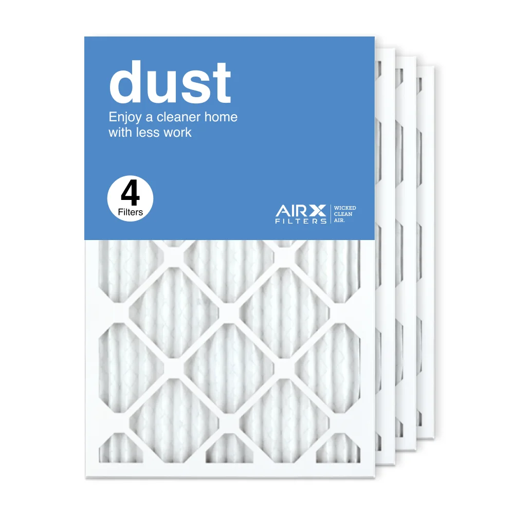 AIRx Filters 16x25x1 Air Filter MERV 8 Pleated HVAC AC Furnace Air Filter, Dust 4-Pack Made in the USA
