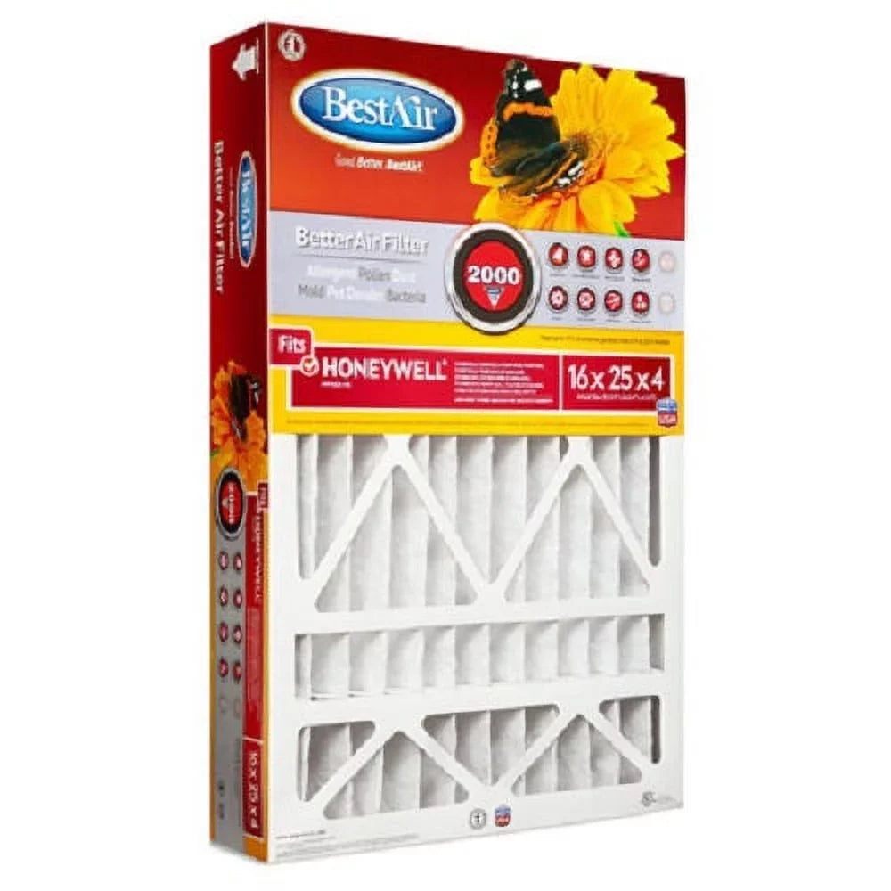 Honeywell HW1625-11R 16" x 25" x 4" Best Air MERV 11 One Year Pleated Filter - Quantity of 2