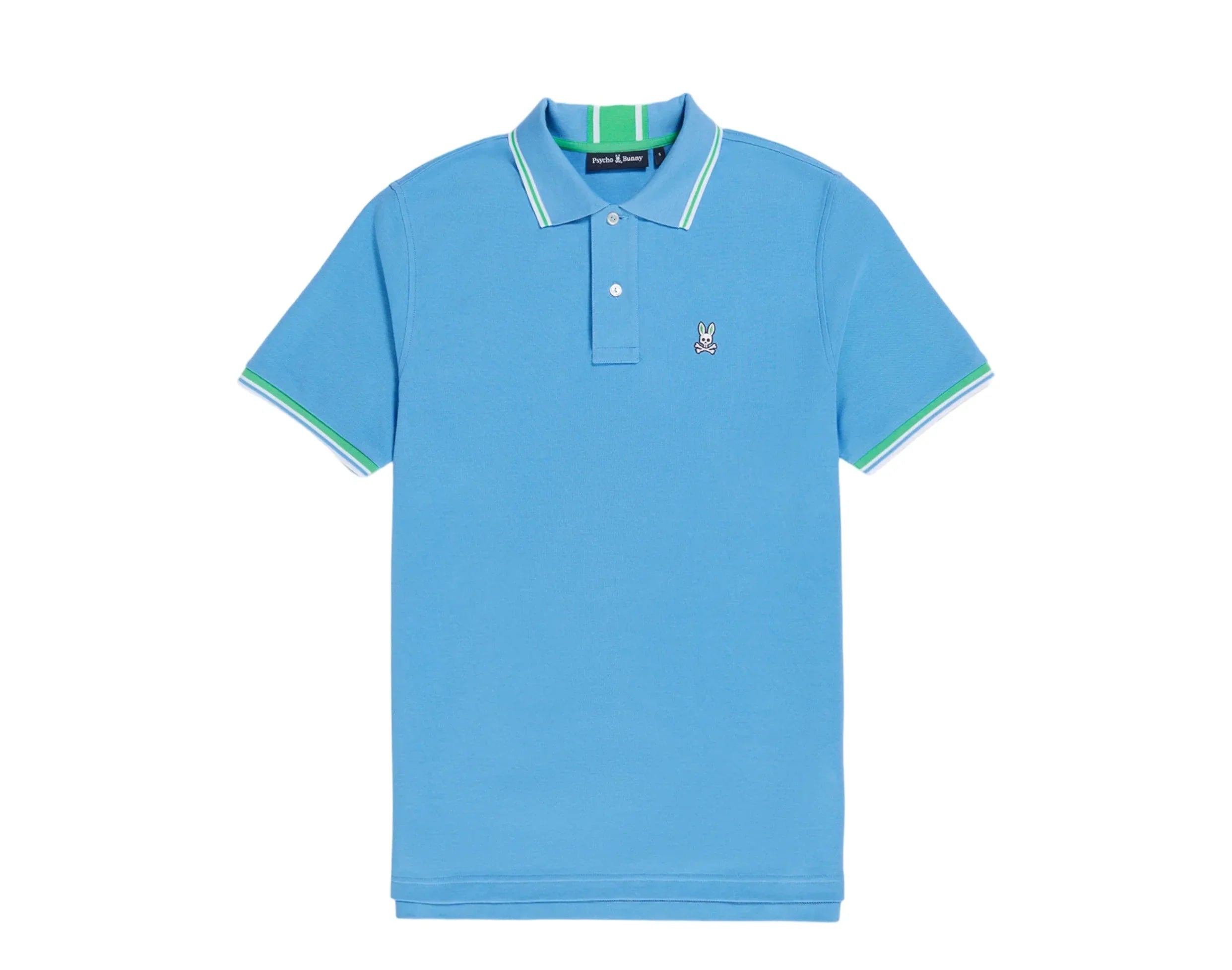 Psycho BunnyPsycho Bunny Greenville Pique Polo Men's Big and Tall ShirtCool Blue3XLB
