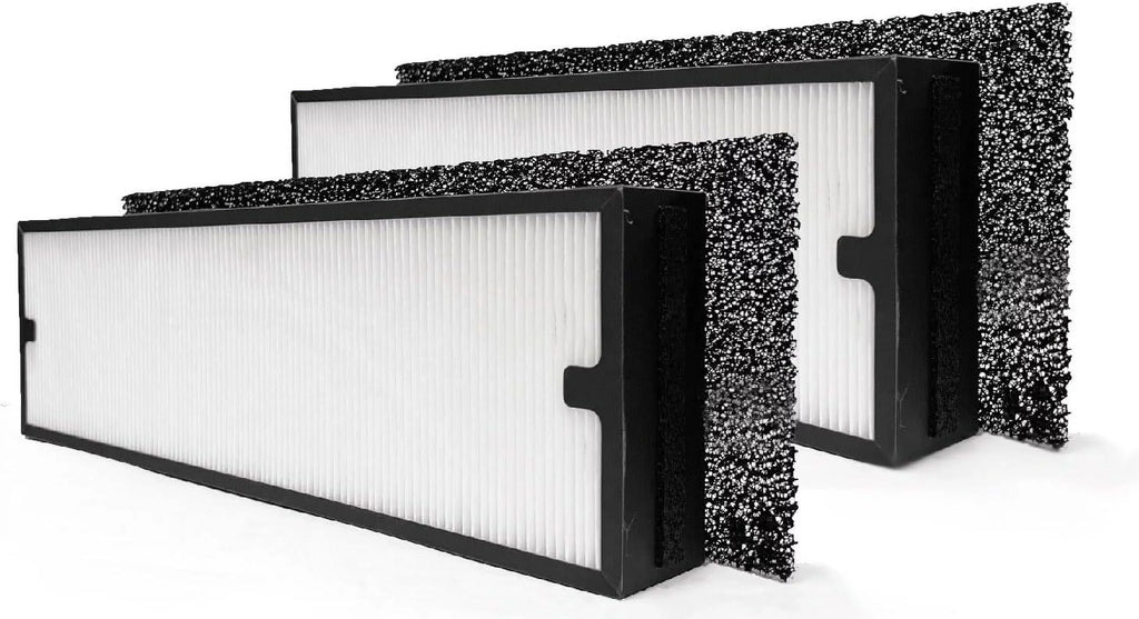 Nispira Particle/Carbon HEPA Filter Set For Blueair Sense+ Sense Air Purifier | Removes Smoke, Chemical VOCs, Odor, Pet Dander | 2 Sets