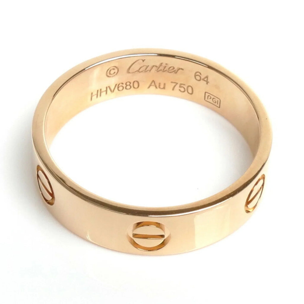 Pre-Owned CARTIER K18PG Pink Gold Love Ring B4084864 Size 23.5 64 7.0g Men's (Good)