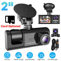HD 1080P Car Dual Dash Cam,  Front/Rear/Inside Dual Lens Dash Camera,  Video Recorder Camera with G-sensor