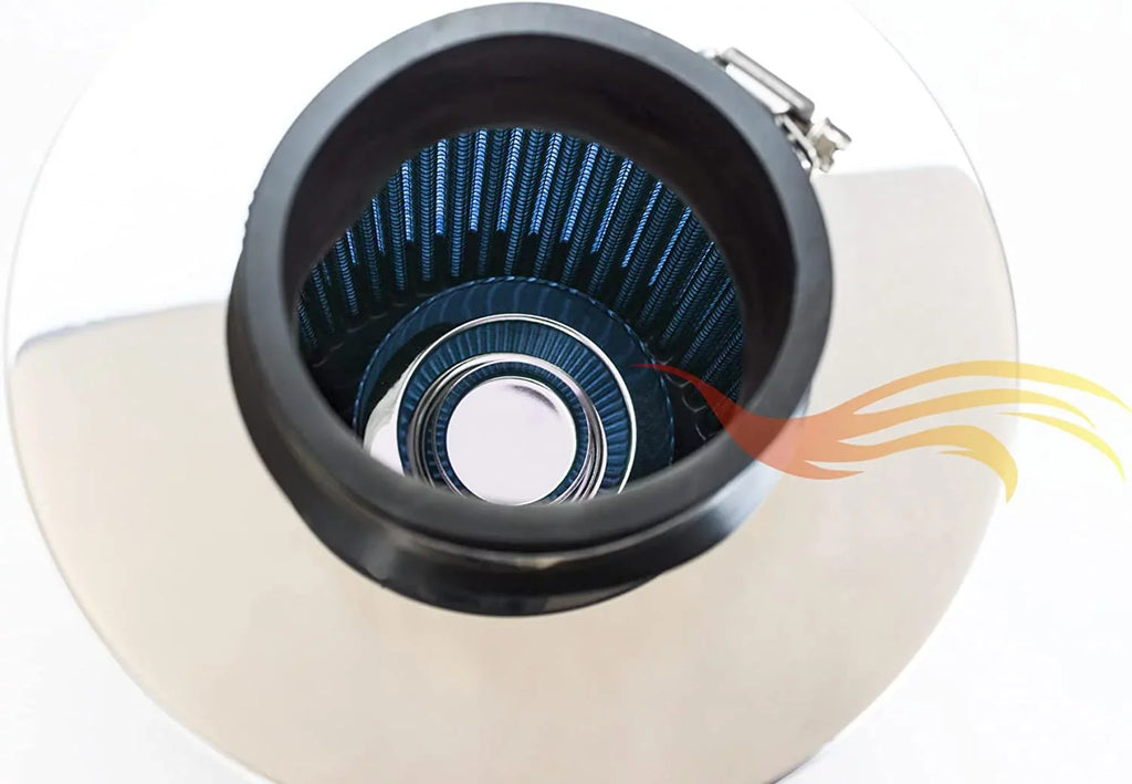 Rtunes Racing Short Ram Air Intake Kit + Filter Combo BLUE Compatible For 12-15 Kia Rio / 11-13 Hyundai Accent 1.6L / 12-13 Hyundai Veloster Gdi 1.6L Engine / 11-13 Hyundai Elantra 1.8L â€¦