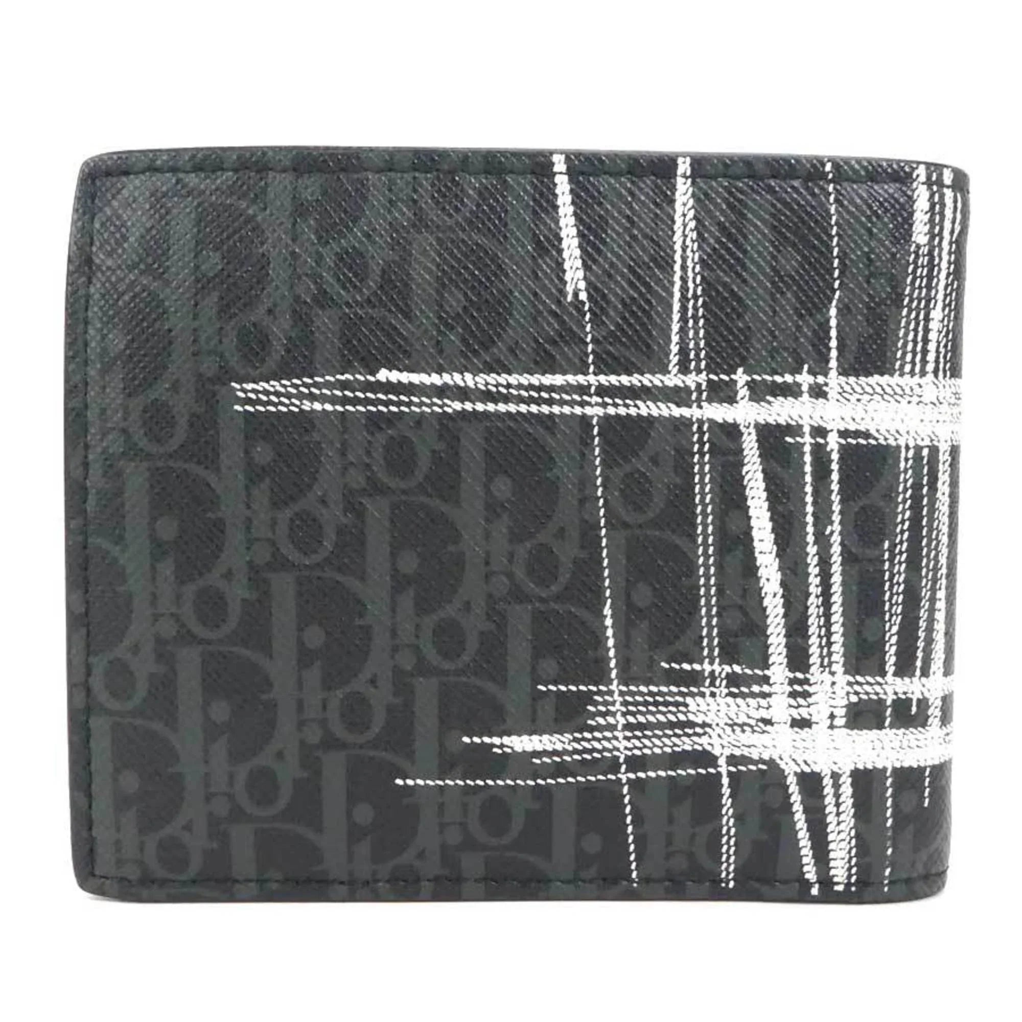 Pre-Owned Dior Homme DIOR HOMME folio wallet leather black model men (Good)