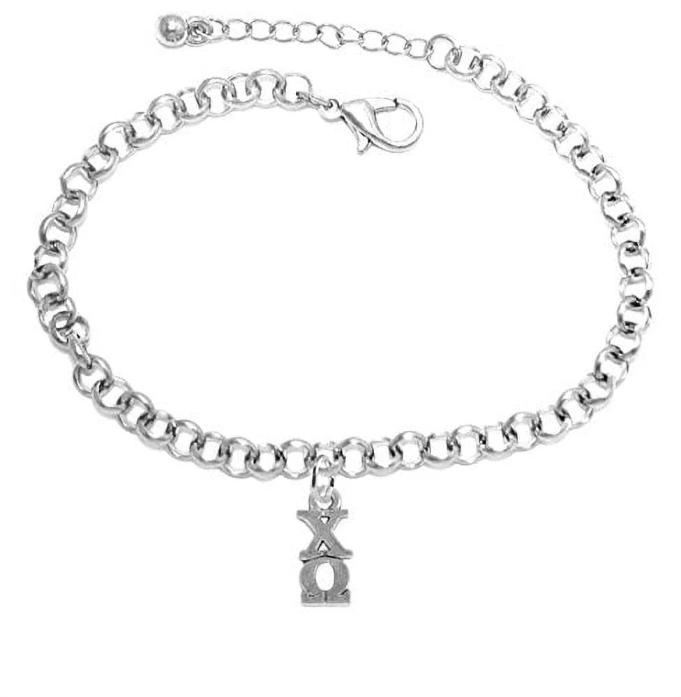 Chi Omega - Licensed Sorority Jewelry Manufacturer, Hypoallergenic Safe Lavalier Adjustable Bracelet