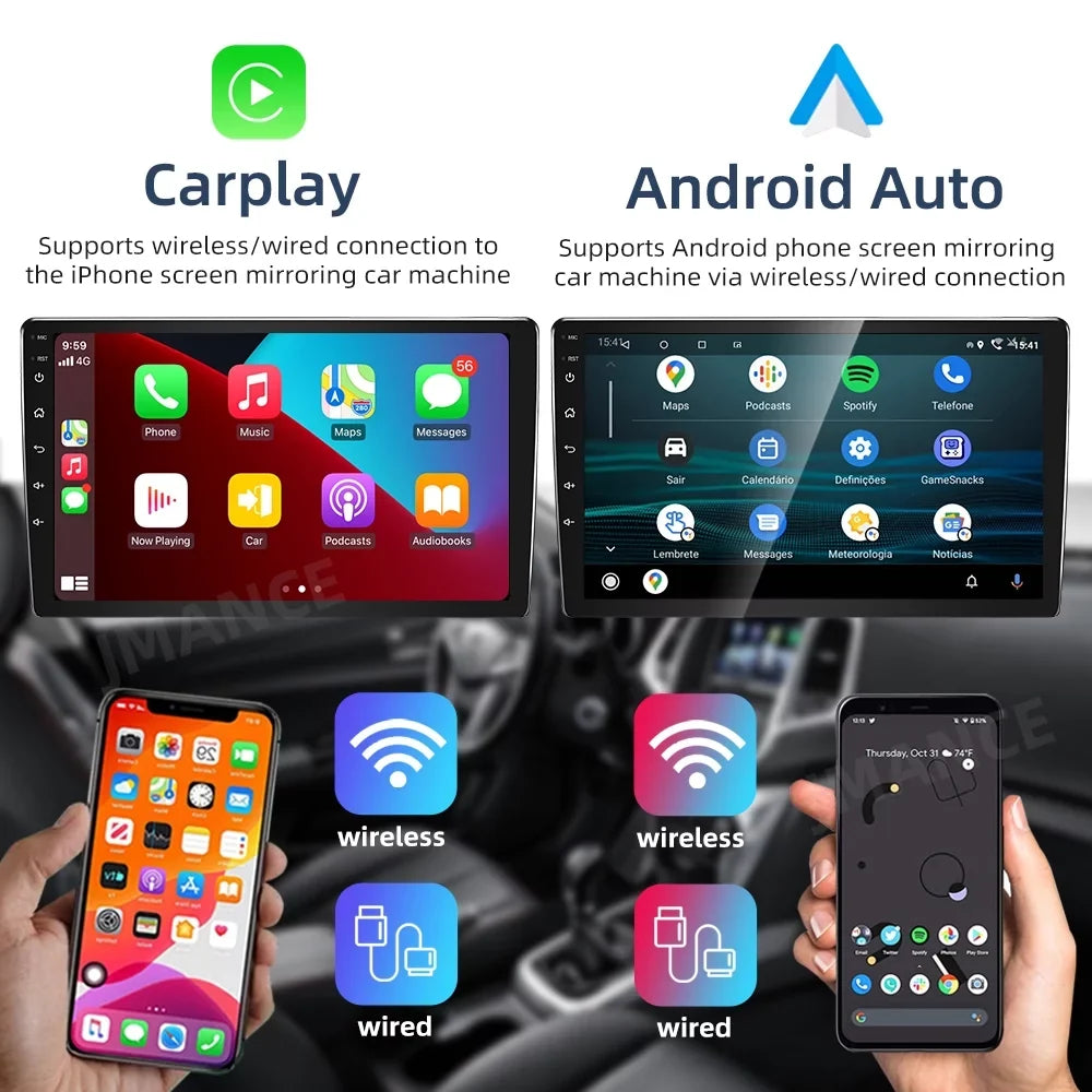 For 2011-2014 Toyota Sienna Radio, Roinvou Android Wireless CarPlay Car Stereo with Android Auto 9 Inch Touch Screen Bluetooth Car Radio Support Mirror Link GPS WiFi 2+32G