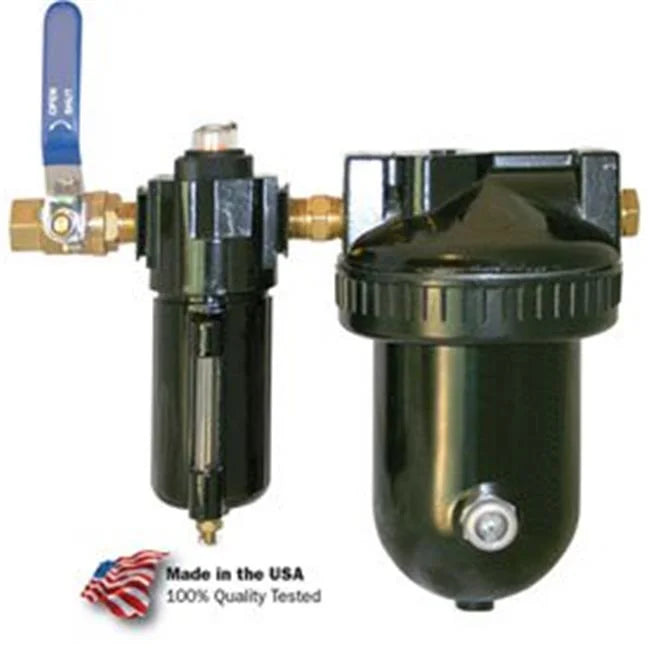 Economy Stage Air 1 qt. Desiccant Dryer, Zinc & Aluminum Bowl, 0.5 in. NPT, 200 PSI - Black