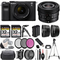 a7C Mirrorless Camera (Black) with 28-60mm Lens+24mm f/2.8 G Lens +3 PC Filter +64GB