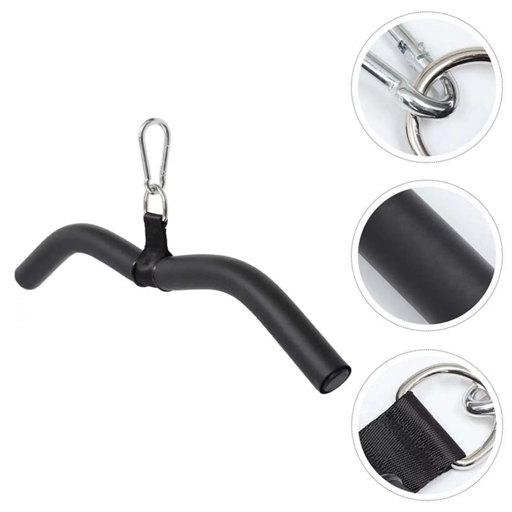 LAT Bar Cable Machine Attachment for Gym, Tricep Press Down LAT Pulldown Accessories, Weight Machine Accessories, Pulldown Cable Attachment Equipment