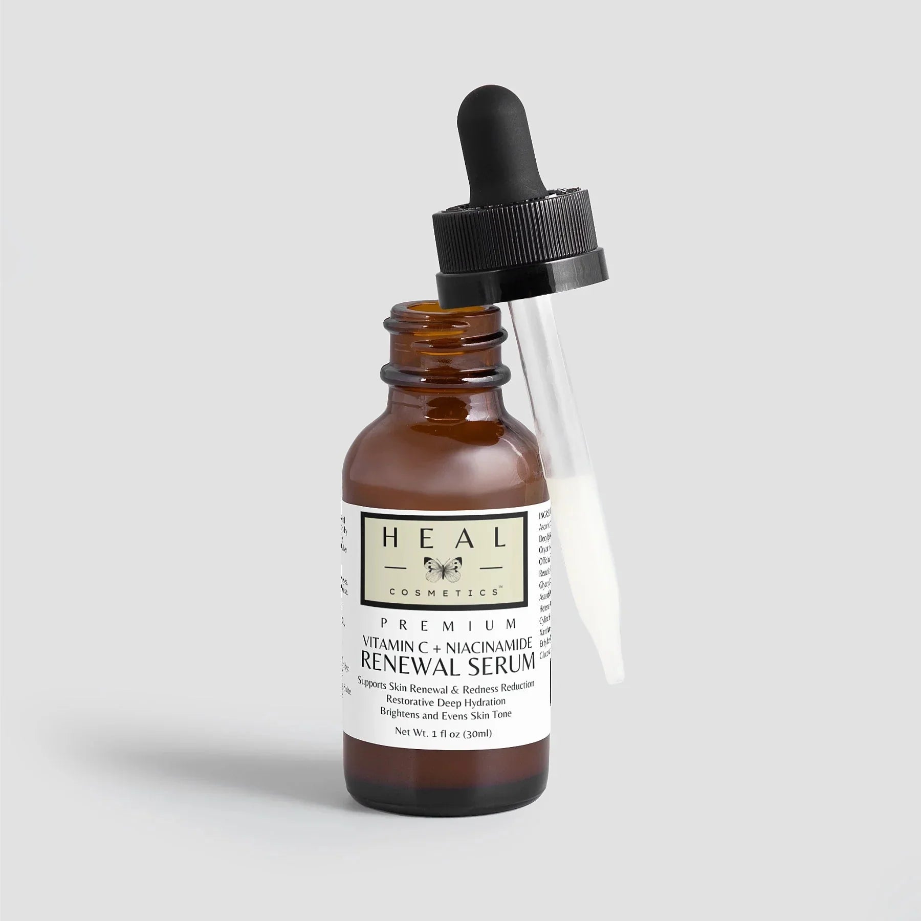 HEAL Cosmetics™ Premium Vitamin C  Niacinamide Rebrand newal Serum