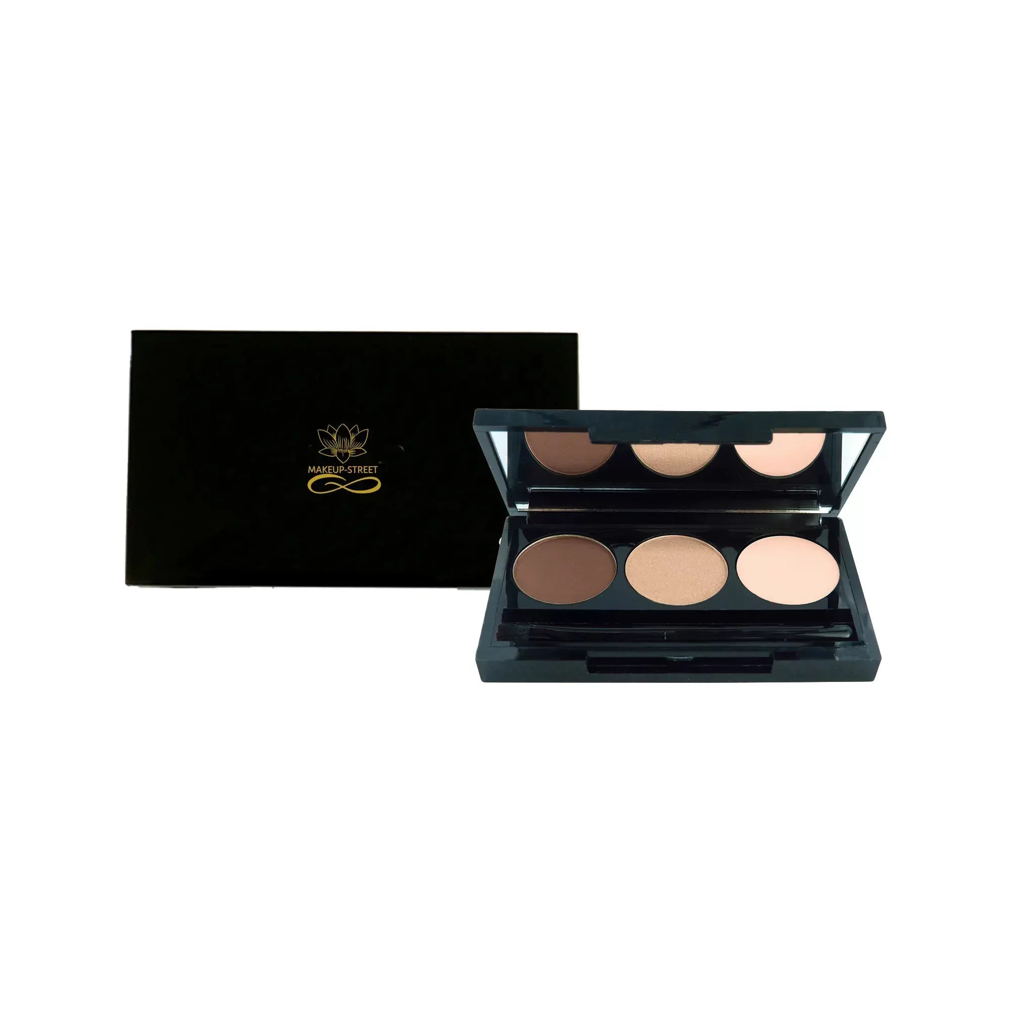 Makeup-Street Cosmetics 3 Pro Brow Palette - Umber Color Brow Paraben Free Powder based Matte Vitamin E