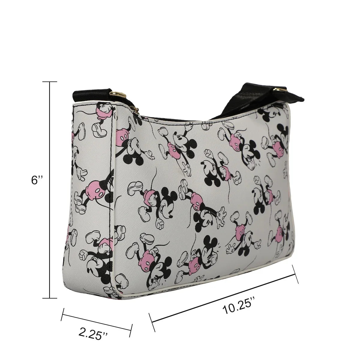 Disney Mickey Mouse Women's White Handbag With Removable Coin Purse