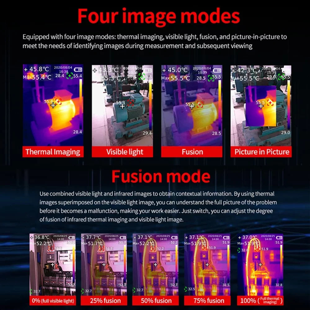 Daakro UNI-T UTi260B Handheld Thermal Imager Camera IR Infrared Thermometer Imaging