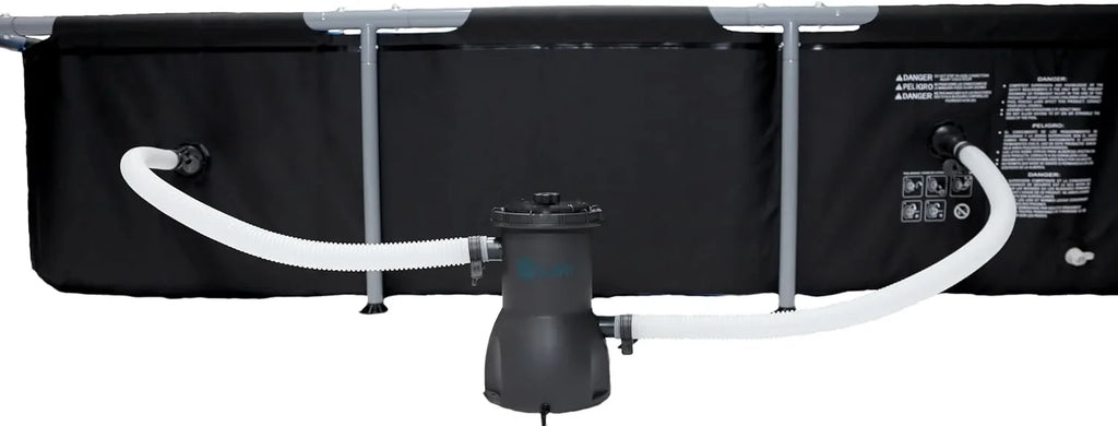 Lark 7' x 24" Square Metal Frame Splash Pool with 530 gallon Filtration Pump