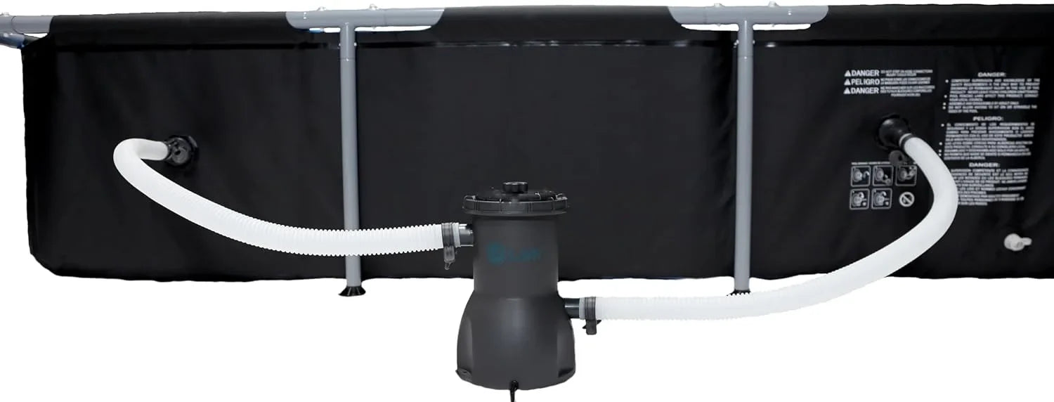 Lark 7' x 24" Square Metal Frame Splash Pool with 530 gallon Filtration Pump