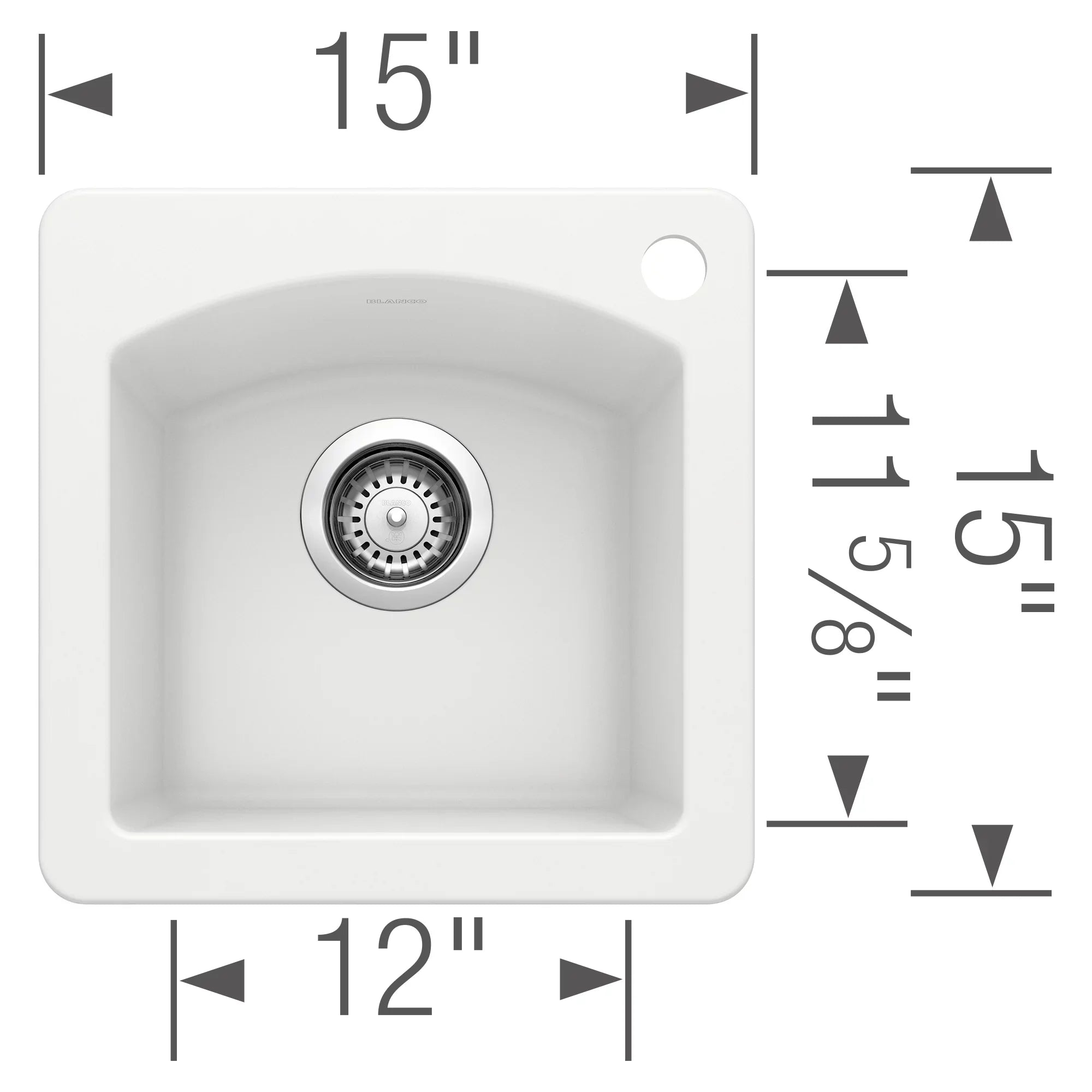 Blanco DIAMOND Bar SILGRANIT Sink Dual Deck SILGRANIT Sink White