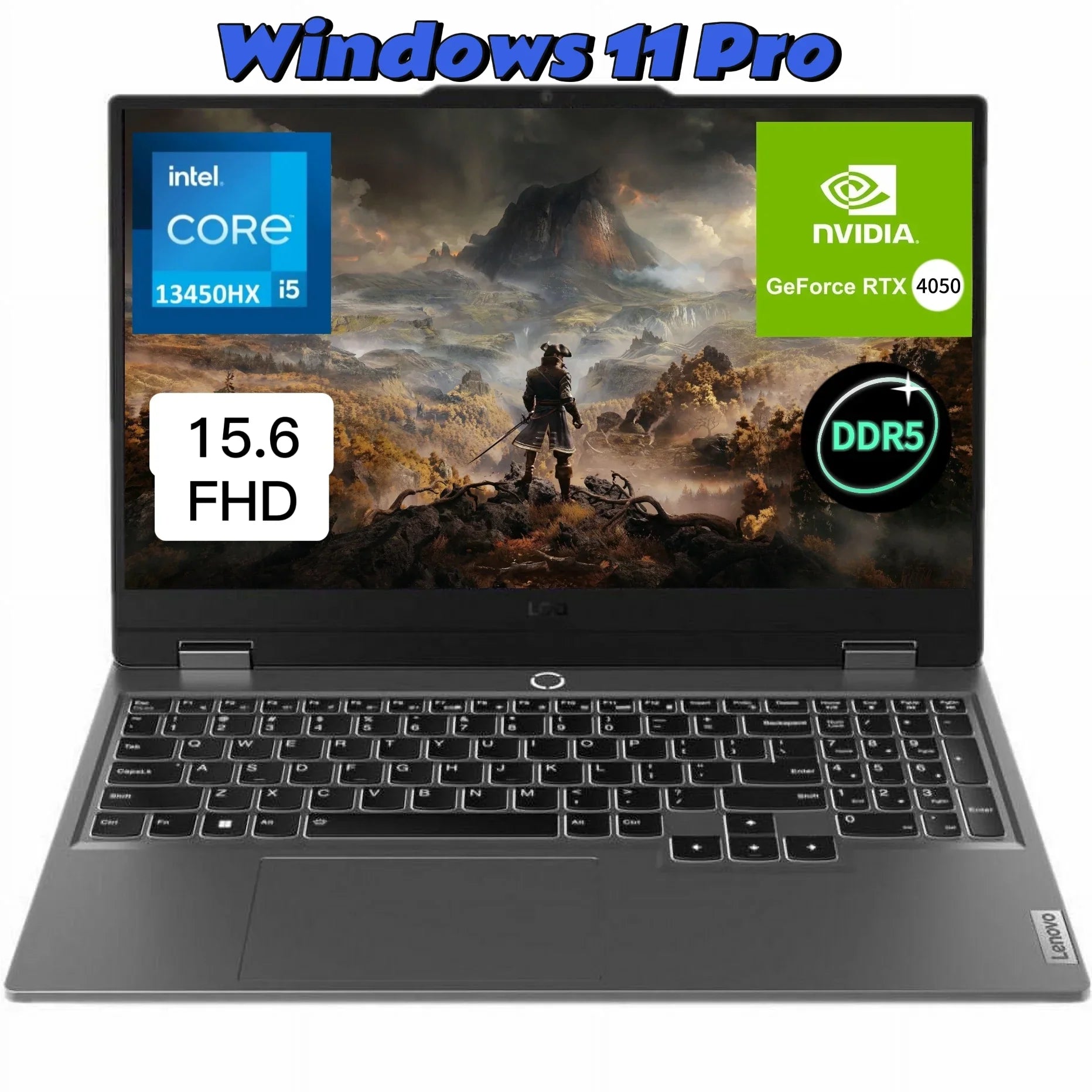 Newest  LOQ 15.6" FHD Gaming Laptop, Intel Core i5-13450HX,64GB DDR5 RAM,2TB SSD, NVIDIA GeForce RTX 4050, Backlit,Webcam, HDMI, Bluetooth, Windows 11 Pro