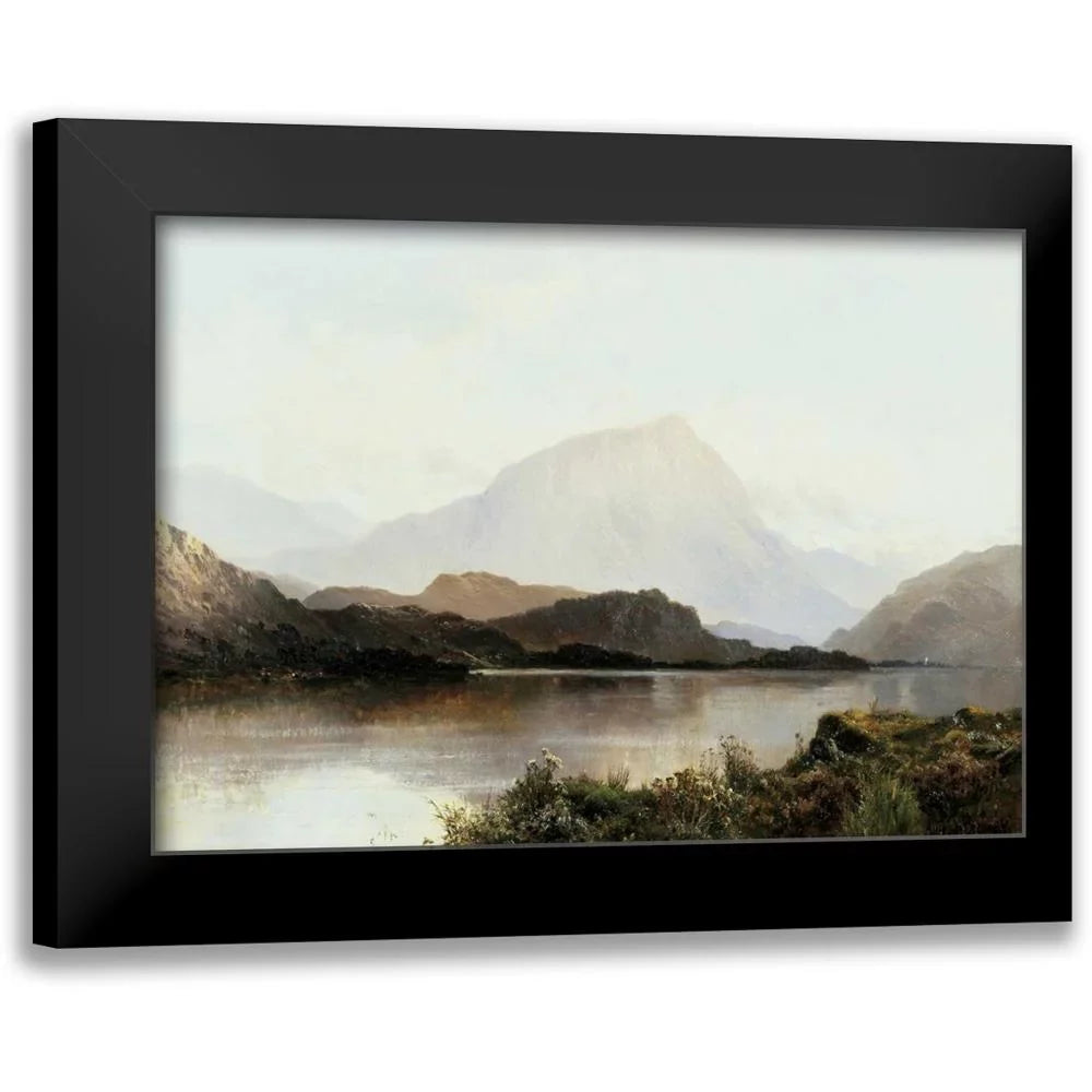 De Breanski, Alfred 18x14 Black Modern Framed Museum Art Print Titled - The Hills of Loch Lomond