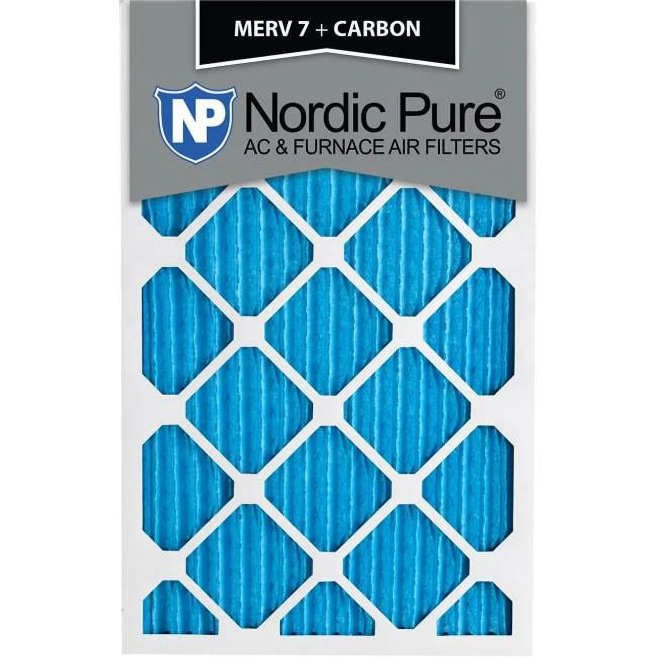 Nordic Pure 17x21x1ExactCustomM7-C-12 Exact MERV 7 Plus Carbon AC Furnace Filters, 17 x 21 x 1 in. - Pack of 12