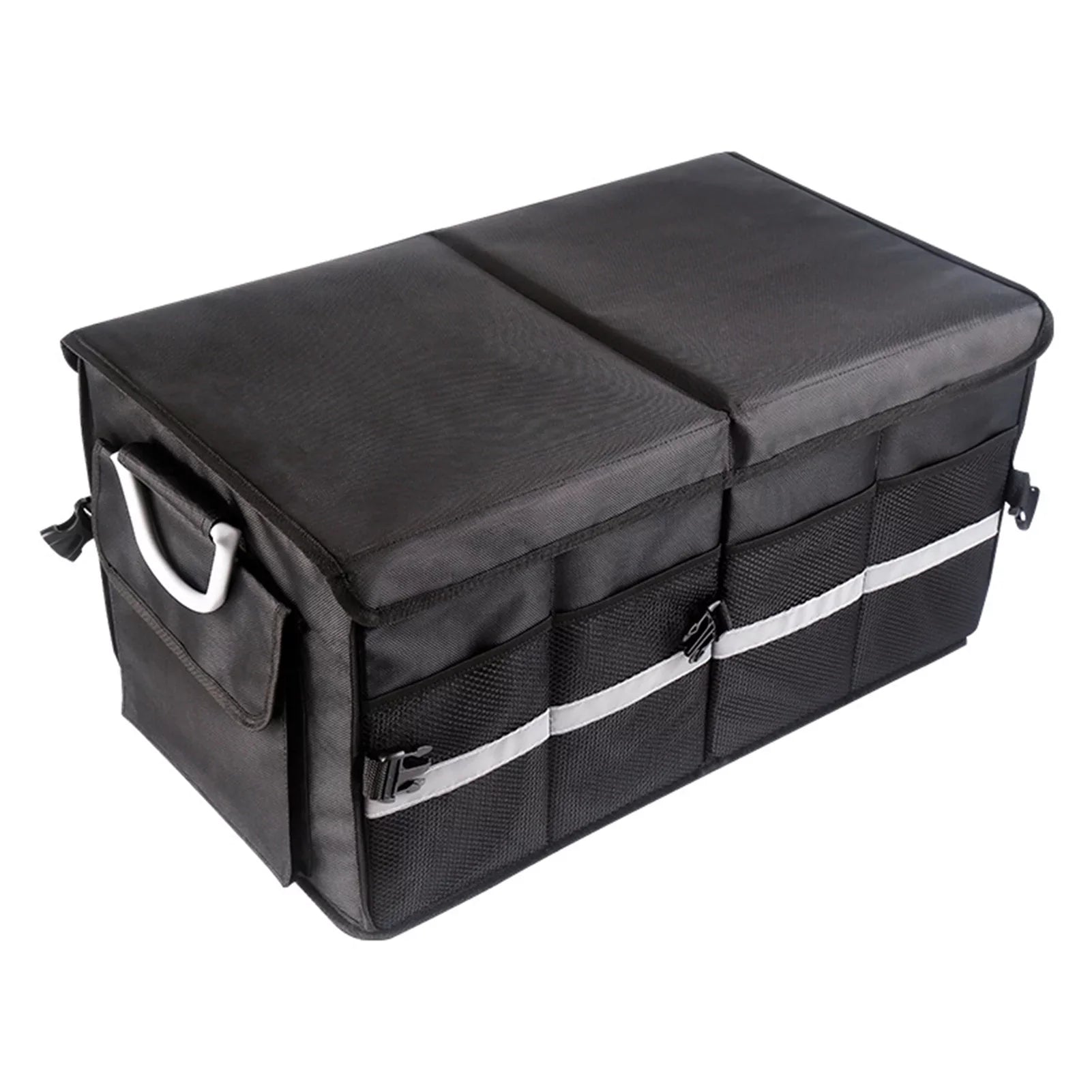 Walmart Car Trunk Organizer Oxford Cloth Folding Storage Box with Reflective Strip 55L Keep Your Car Neat and Tidy with this Automotive Cargo Organizer