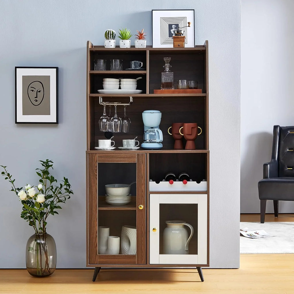 TJUNBOLIFE Locker  Wine Rack Locker  Cabinet Locker Multifunctional Cabinet Kitchen Cabinet Dining Room Cabinet with  Mix of Cabinets and Shelves for Home Bedroom Living Room