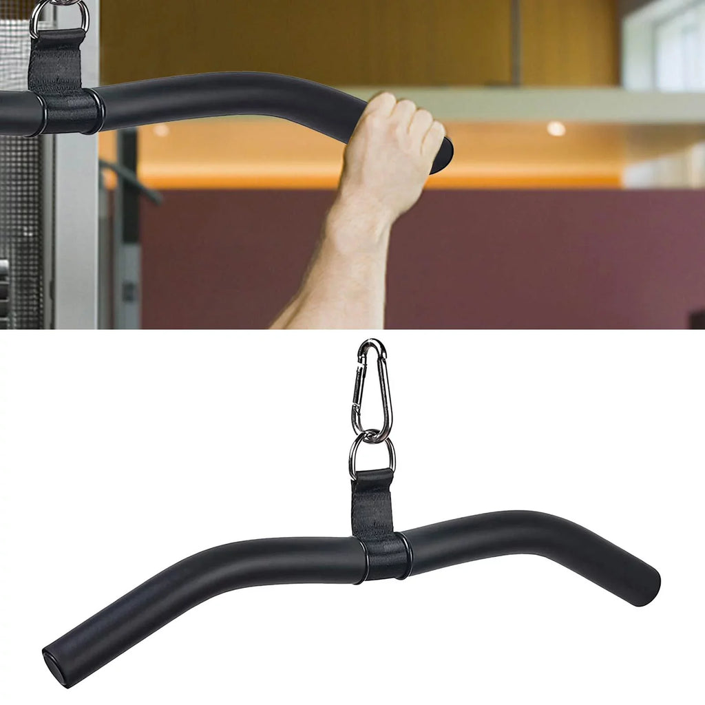 LAT Bar Cable Machine Attachment for Gym, Tricep Press Down LAT Pulldown Accessories, Weight Machine Accessories, Pulldown Cable Attachment Equipment