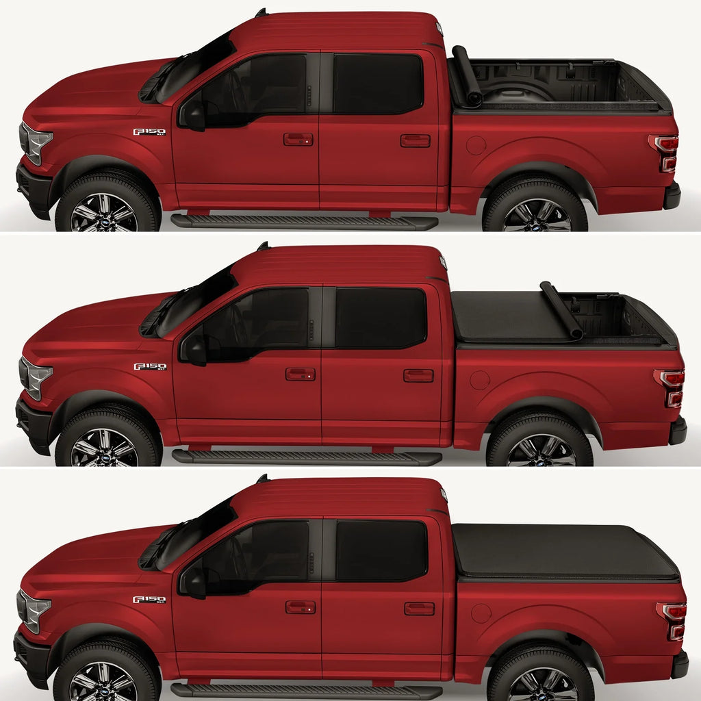 Kikito Vinyl Soft Roll-Up Tonneau Cover Truck Bed for 2007-2021 Tundra (Excl. Trail Edition) 6.5FT (78.7in) Bed (for Models With or Without The Deck Rail System)