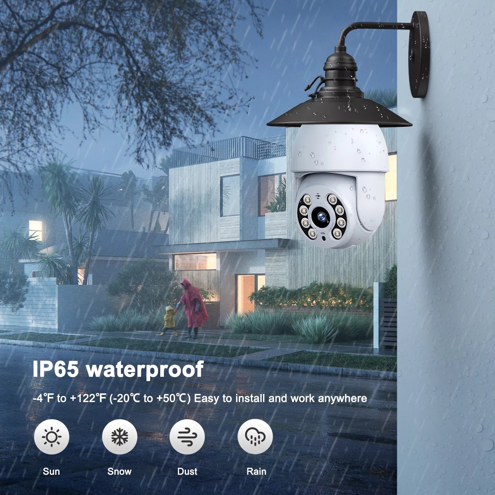 Toguard 2 Packs SC30 2K/4MP WiFi Light Bulb Security Camera Outdoor Indoor PTZ Wireless Dome Surveillance Camera