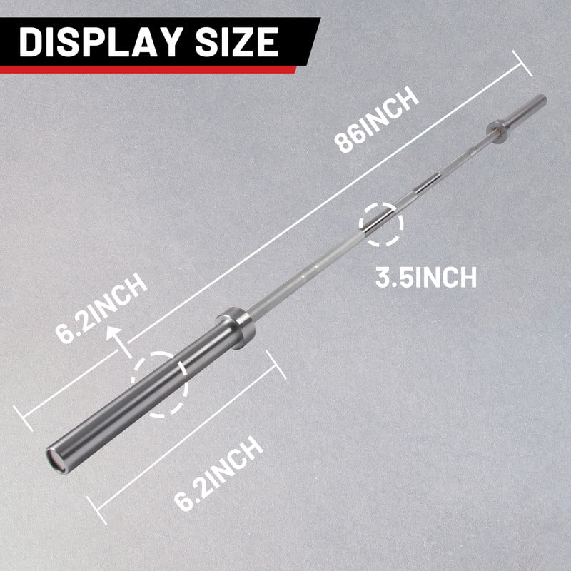 Olympic Bar Solid Chrome Barbell Weights Lifting Power Lifting Silvery Hard Chrome Barbells,700 POUND
