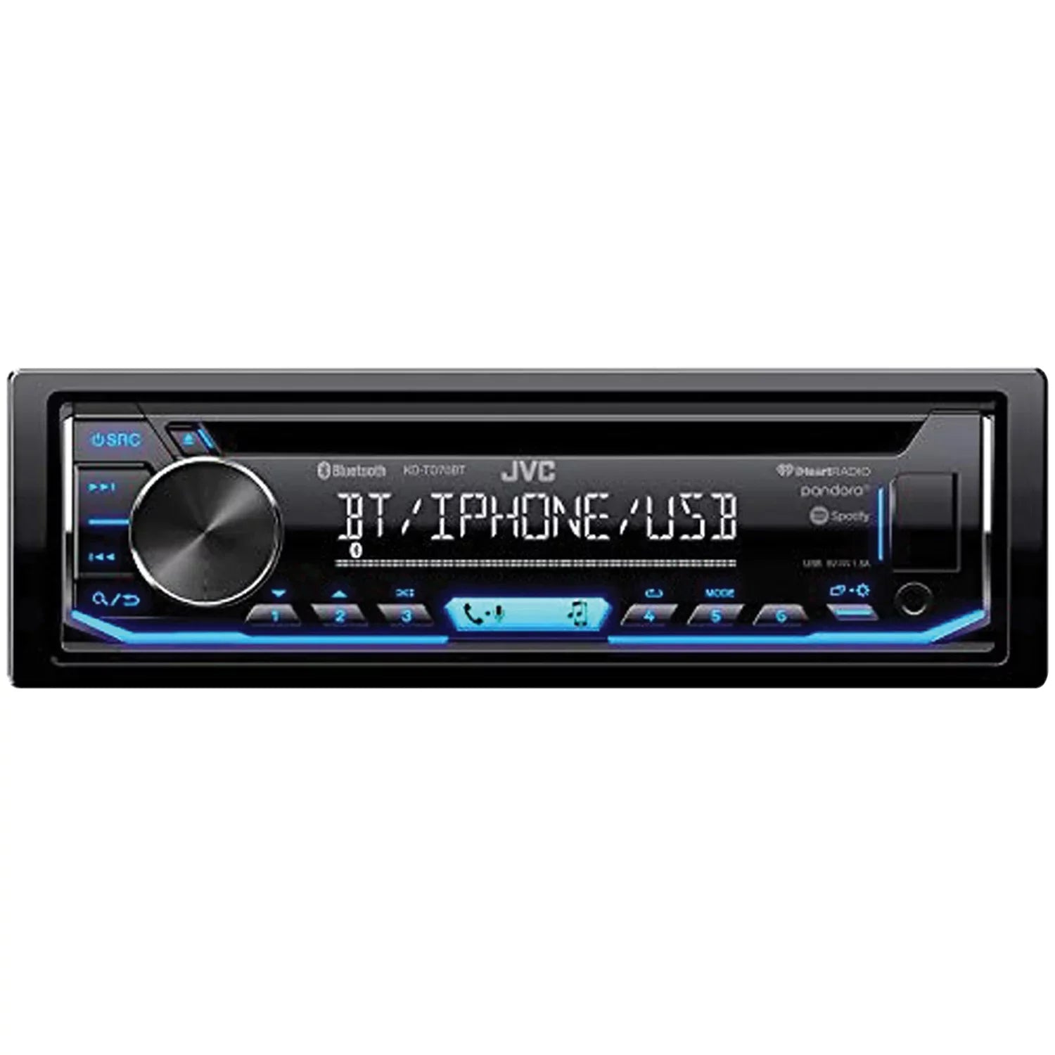 JVC Mobile KD-TD70BT KD-TD70BT Single-DIN In-Dash AM/FM/CD Receiver with Bluetooth