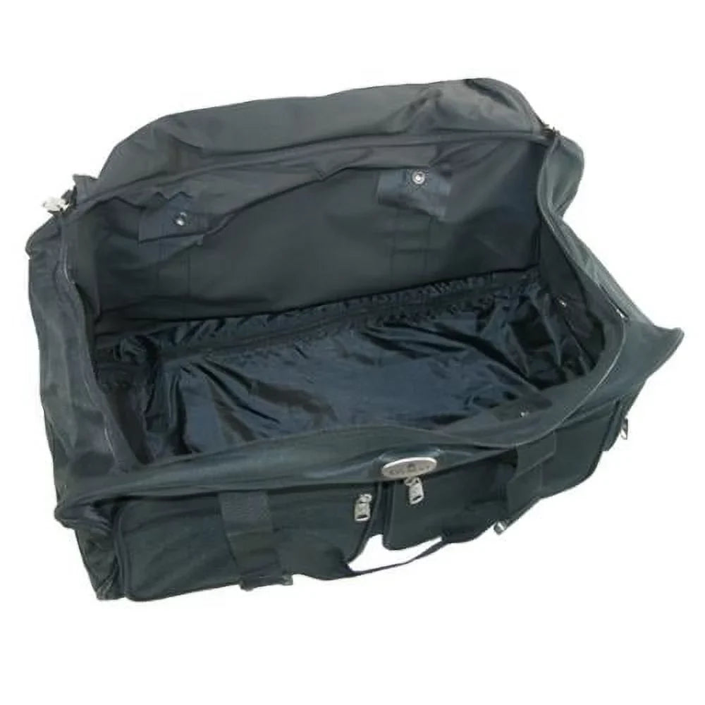 Everest 322WH-BK 22 in. Deluxe Rolling Duffel Bag with Telescopic Handle