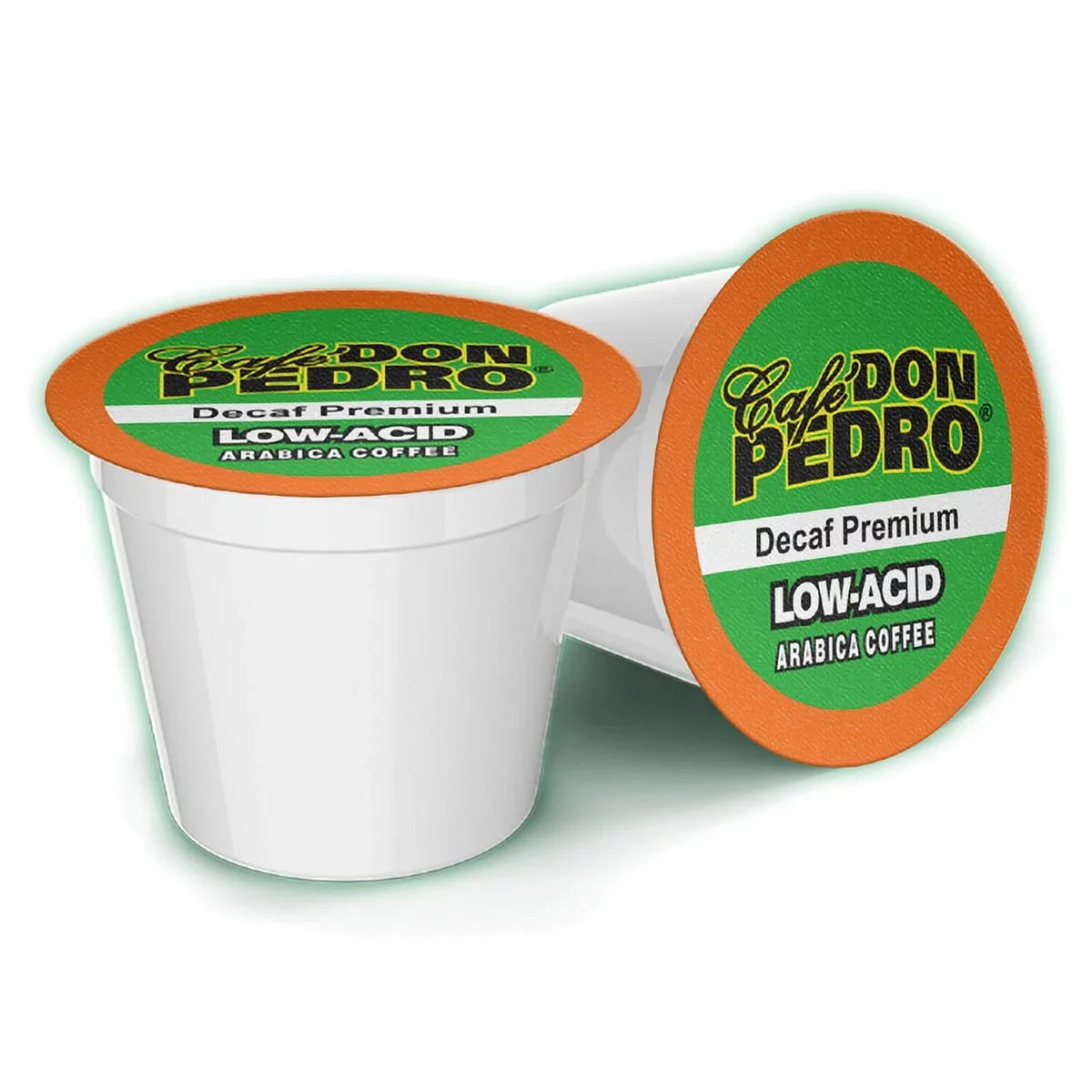 Cafe Don Pedro Decaf Premium Low Acid Coffee Pods - Enjoy Tasty Coffee Without Jitters - Compatible with Keurig K-cup Coffee Maker, 100% Arabica, Battles Heartburn, Acidic Reflux, 72 count