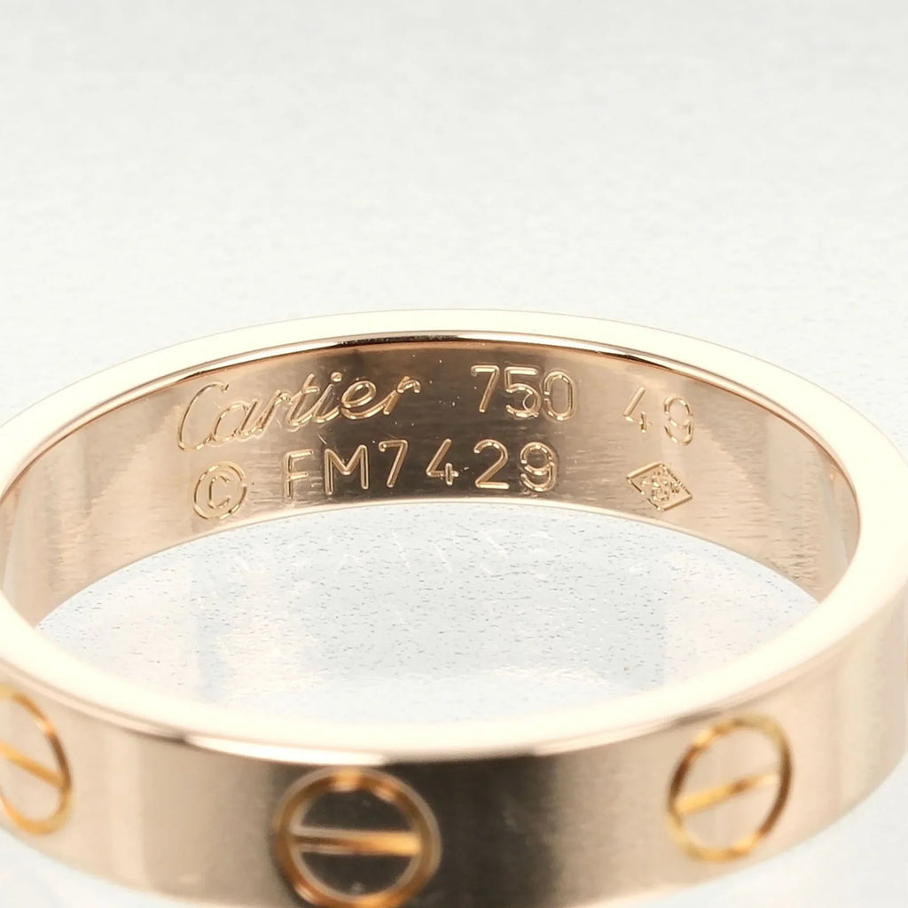 Pre-Owned Cartier Love Wedding Ring Size 9, K18 PG Pink Gold, Approx. 3.6g I132124020 (Good)
