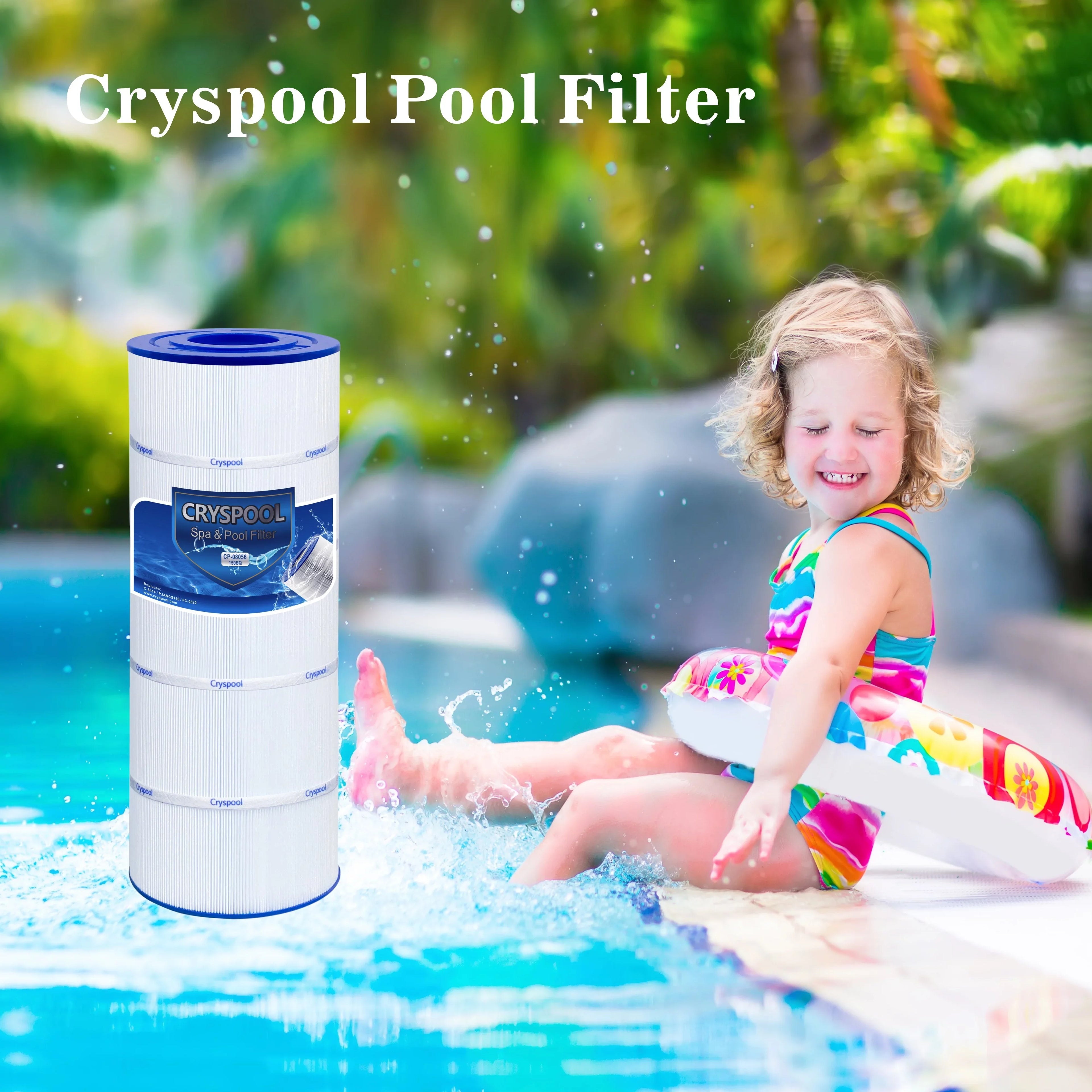 CRYSPOOL Pool Filter Compatible with Unicel C-8414, Filbur FC-1287,PWWCT150,PJANCS150, 150 sq. Ft, 1 pack