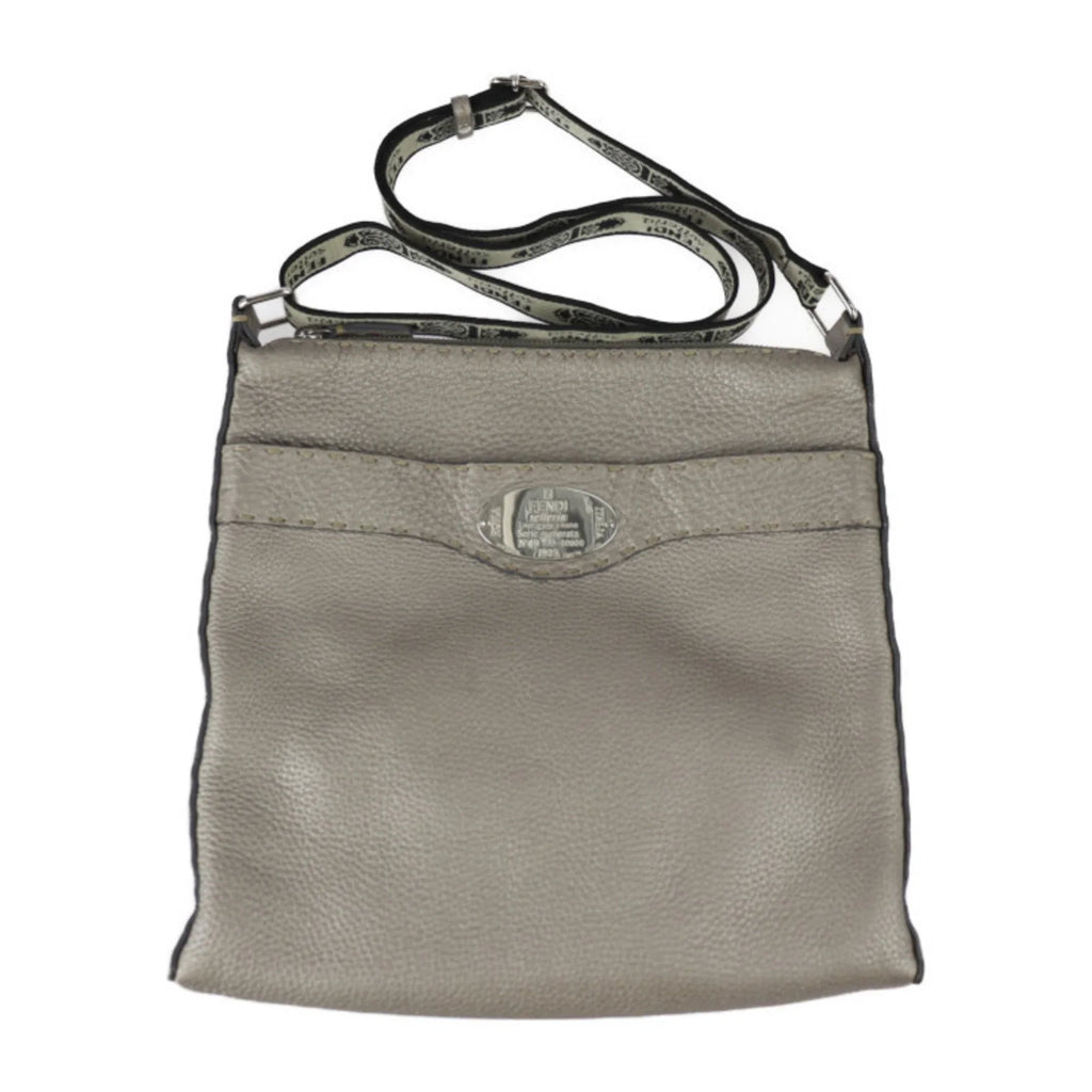 Pre-Owned FENDI Fendi Selleria Shoulder Bag 8BT109 Leather Bronze Silver Metal Fittings Diagonal Hanging (Good)