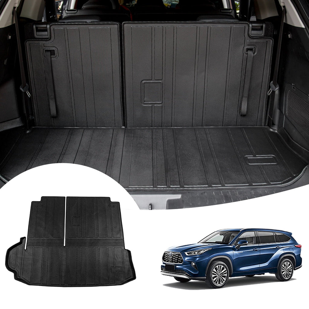 Fit 2020-2024 Toyota Highlander Trunk Mat with Backrest Mats Car Cargo Liner Highlander Accessories