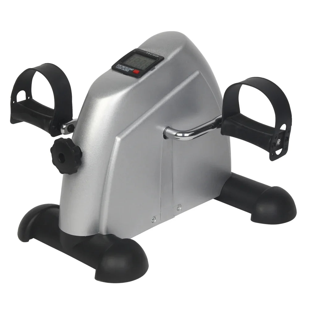 Ktaxon Portable Mini Bike Desk Exercise, Home Office Mini Peddle Bike with LCD Screen, 220 lb Maximum Weight (Silver)