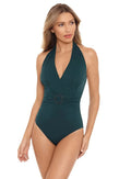 Amoressa Women's Swimwear Oil Slick Drake Soft Cup One Piece Swimsuit, Amaya, 8